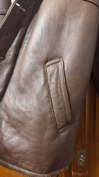 Cappotto Montone Shearling Vera Pelle Marrone