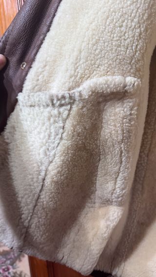 Cappotto Montone Shearling Vera Pelle Marrone