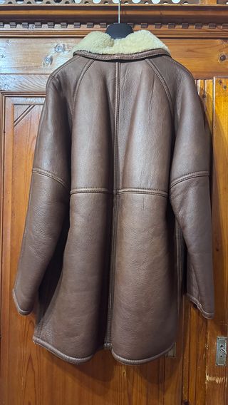 Cappotto Montone Shearling Vera Pelle Marrone