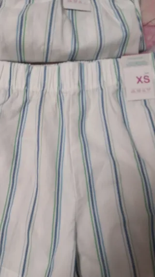 2x Pantalones Pijama Rayas XS