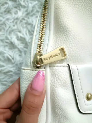 Zainetto Juicy Couture bianco con zip oro