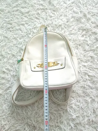 Zainetto Juicy Couture bianco con zip oro