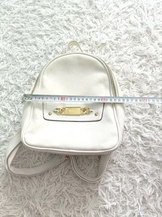 Zainetto Juicy Couture bianco con zip oro