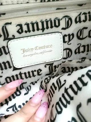 Zainetto Juicy Couture bianco con zip oro