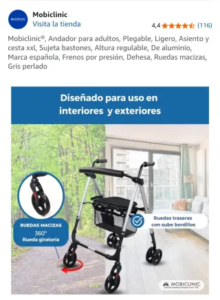 Mobiclinic®, Andador plegable para adultos