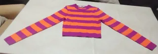 Jersey rayas naranja y morado