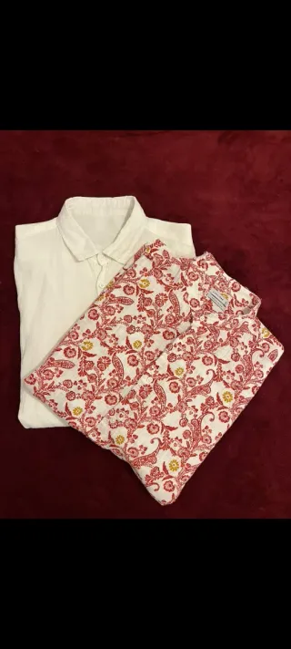 2 Camicie di Cotone Uomo Taglia XL