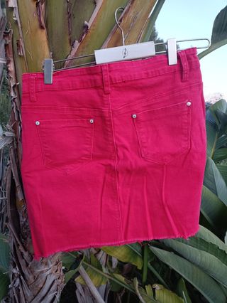 Falda vaquera rosa fucsia nueva