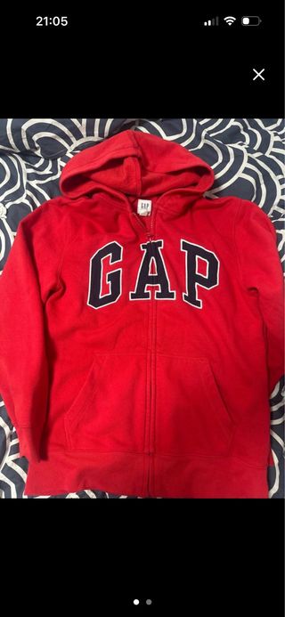 Sudaderas Gap Roja con Cremallera