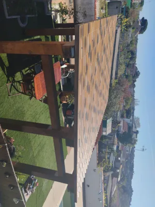 6 Panel sándwich imitación teja y madera 2x1m 3cm