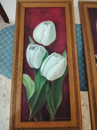 Quadri di tulipani bianchi