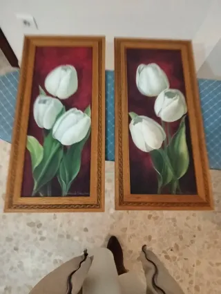 Quadri di tulipani bianchi