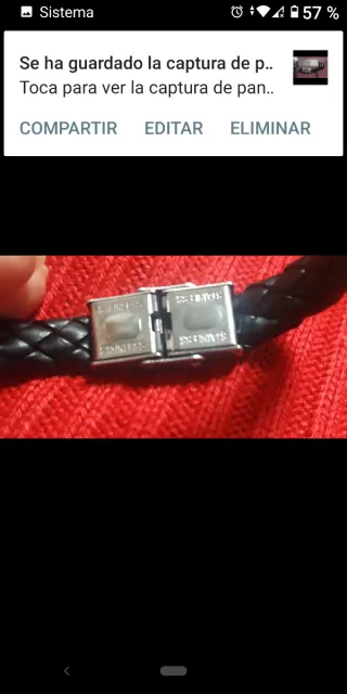 Pulsera Piel ,plata Grabado Árbol y acero