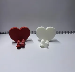Corazón 3D Articulado - Rojo o Blanco
