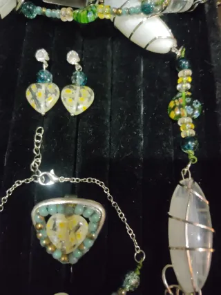 Conjunto Joyería  cristales de Murano artesanales