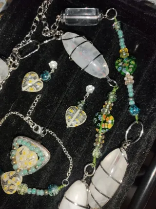 Conjunto Joyería  cristales de Murano artesanales