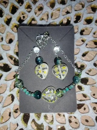 Conjunto Joyería  cristales de Murano artesanales