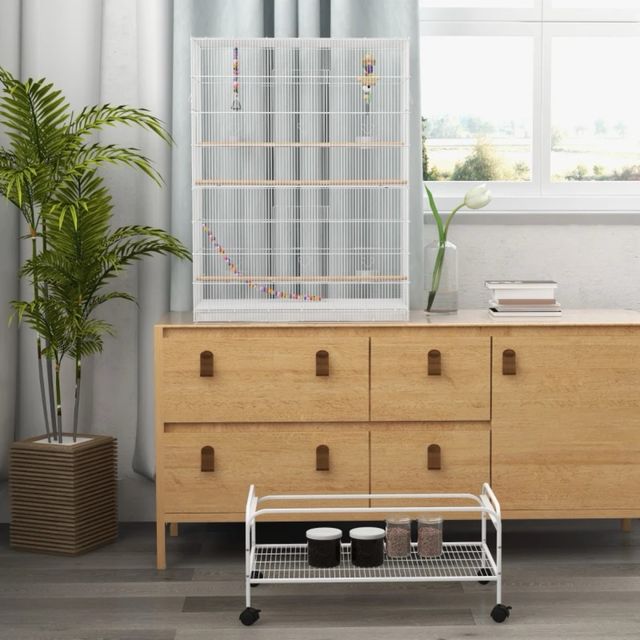 Gaiola para Pássaros com Rodas