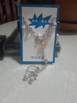 Pulsera con anillo charm