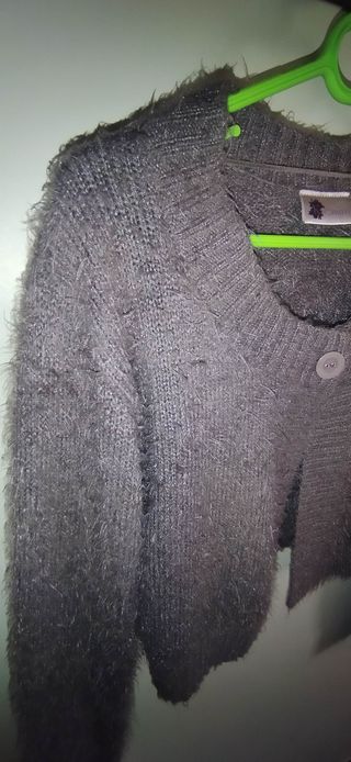 Chaqueta marrón peluda