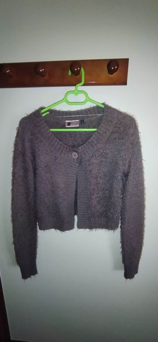 Chaqueta marrón peluda