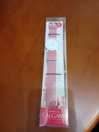 Reloj Calgary Pulsera Mujer Rosa y Blanco