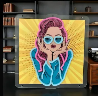 Lampada/quadro neon led "POP ART"