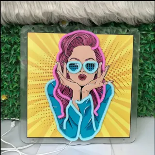 Lampada/quadro neon led "POP ART"