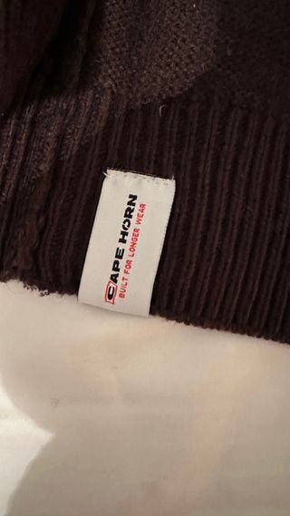 Felpa Cape Horn zip M marrone