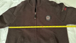 Felpa Cape Horn zip M marrone