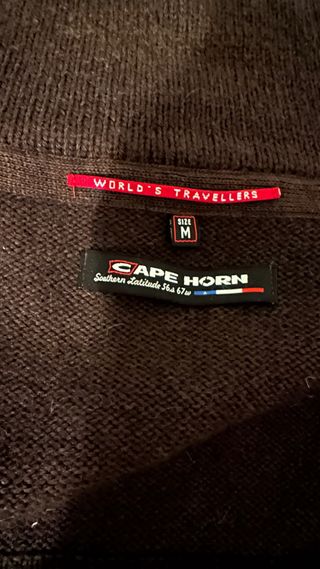 Felpa Cape Horn zip M marrone