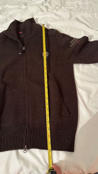 Felpa Cape Horn zip M marrone