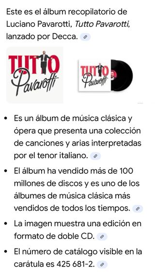 Tutto Pavarotti Álbum recopilatorio - Doble CD