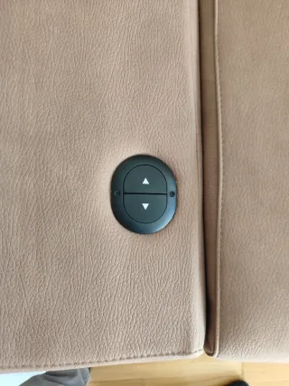 Sofá chaiselongue marrón tela