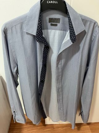 Camisa Zara Man Azul Talla M