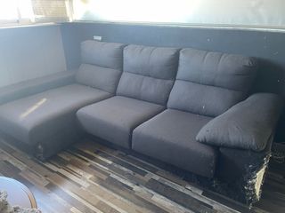 Sofá Chaiselongue Gris Tela