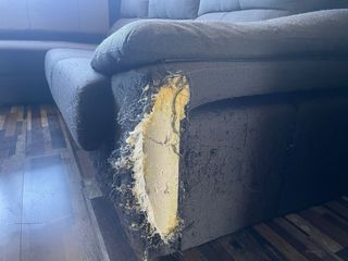 Sofá Chaiselongue Gris Tela