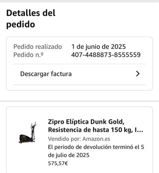 Elíptica Zipro Dunk Gold