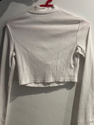Top Shein manga larga cuello cremallera XS