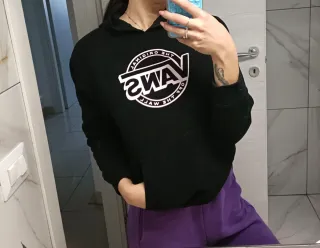 Felpa Vans donna nera con logo