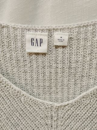 Jersey GAP mujer talla M gris algodón