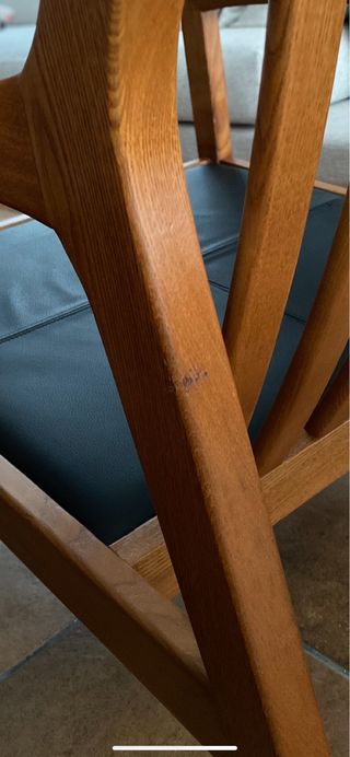 Pareja Sillones Cuero y Madera