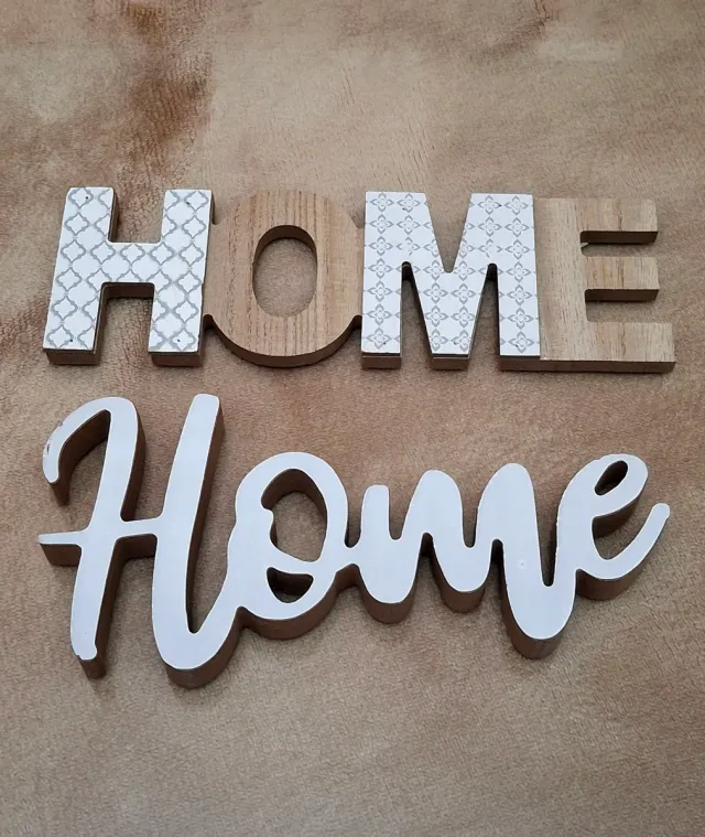 Pack de 2 paneles decorativos palabra HOME.