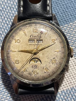 Reloj CONTEX cuerda Dorado y Plateado