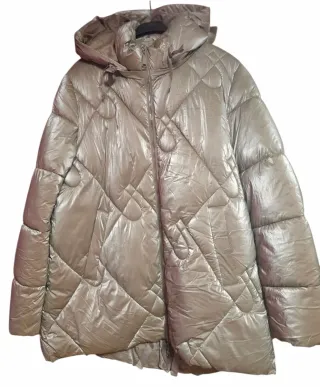 Chaquetón acolchado plata