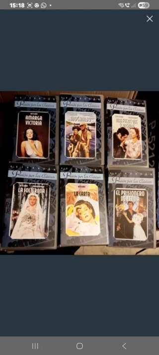 Lotes de 6 Películas Clásicas VHS por solo 2 euros