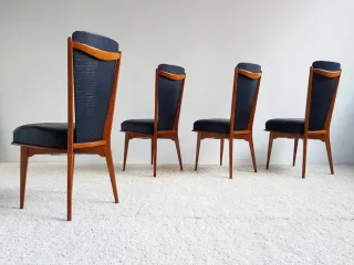 4 Sillas Mid Century. Francia 60s.