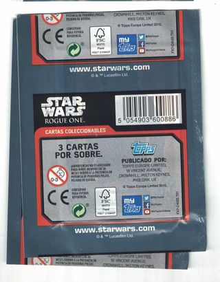 Cartas cromos Star Wars Rogue One