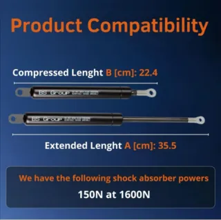 Pack 2 Bisagras + Amortiguadores