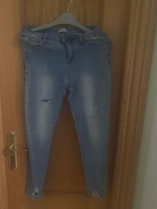 Jeans PUSH UP Azules Rotos Talla X